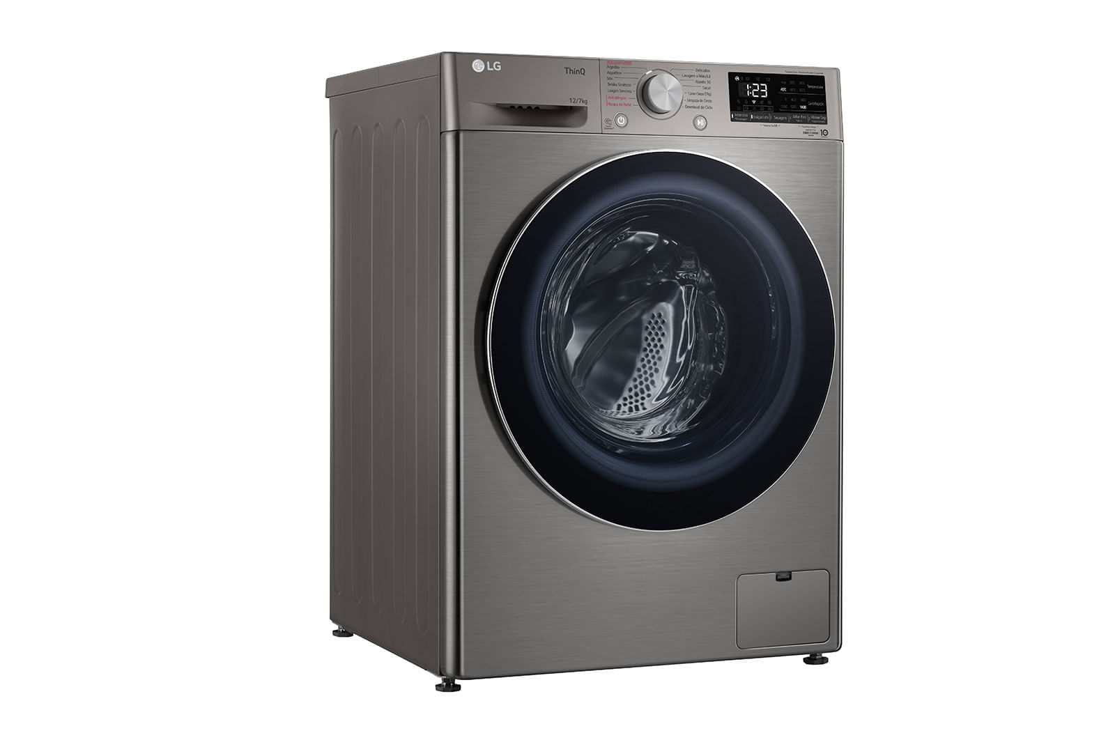 Lava e Seca LG Smart VC4 12kg Inox Look com Inteligência Artificial AIDD™ (CV5012PC4A) - 220v