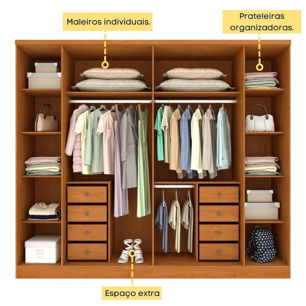 Guarda-roupa Casal 6 Portas Portugal Espresso Móveis Cinamomo