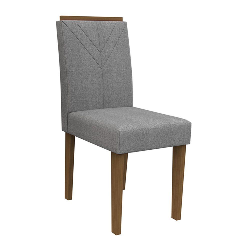 Miniatura Kit 04 Cadeiras De Jantar Júlia Linho Cinza Ln02 D'rossi