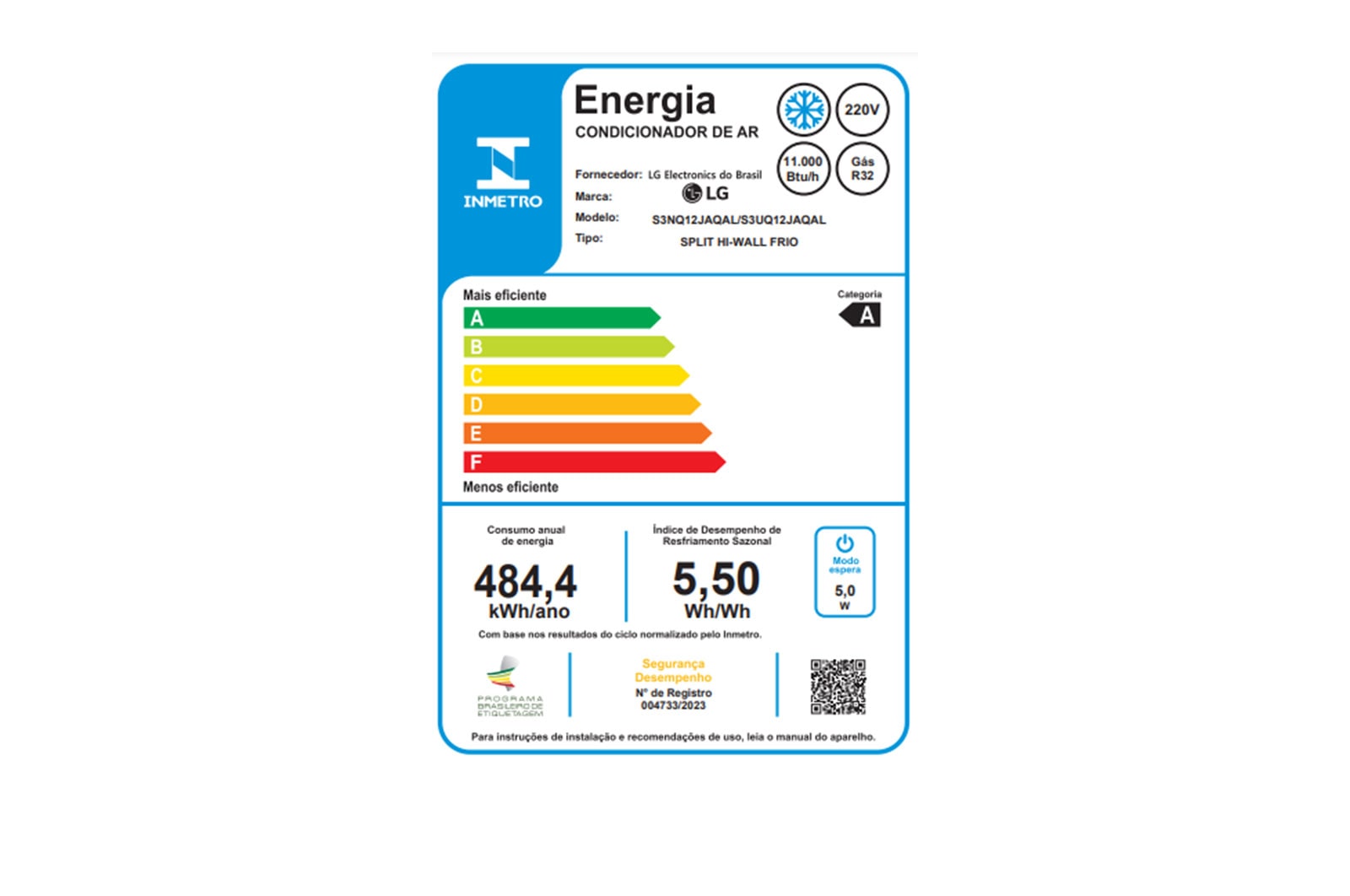 Miniatura Ar-Condicionado LG Dual Inverter Compact +AI 12.000 BTU Frio 220V