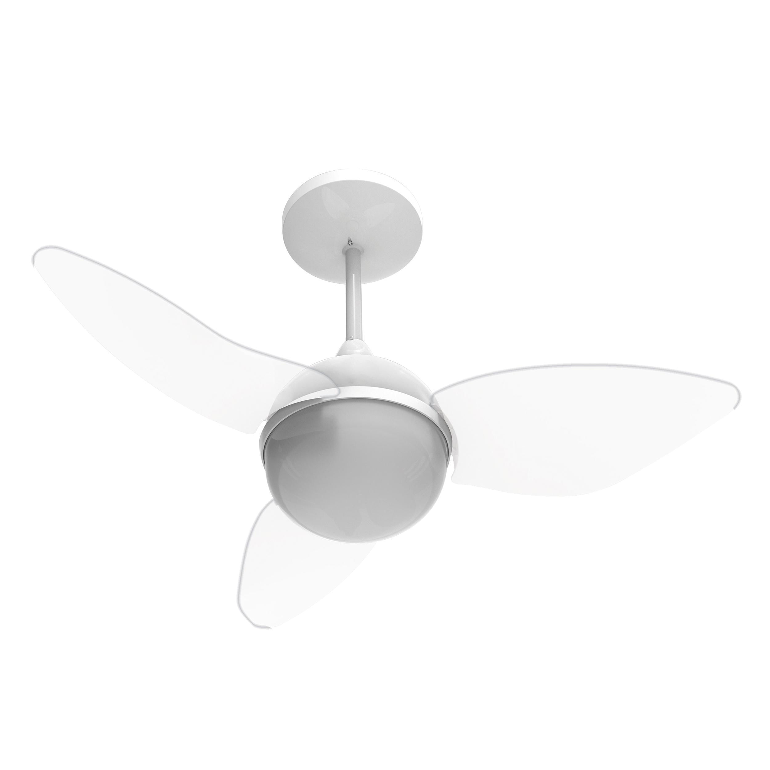 Miniatura Ventilador Teto Aliseu Smart Cristal Control Remoto E Parede