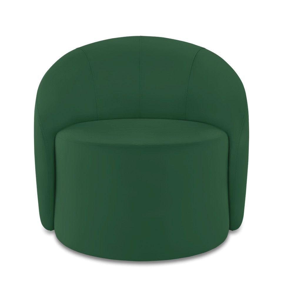 Miniatura Poltrona Decorativa Orgânica Giratória Lua Veludo Verde D03 - D'rossi