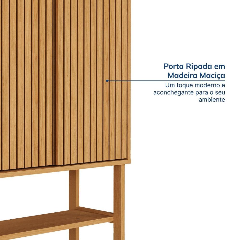 Miniatura Cristaleira Baixa Magna Porta Ripada Cabecasa Madeiramadeira Mel