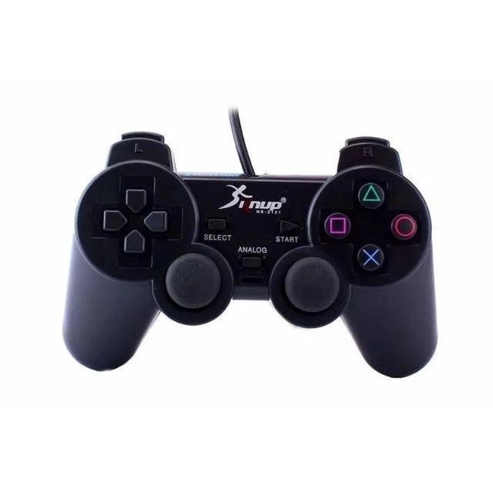 Miniatura Controle Ps2 Com Fio Joystick - Knup Ns-2121 Preto