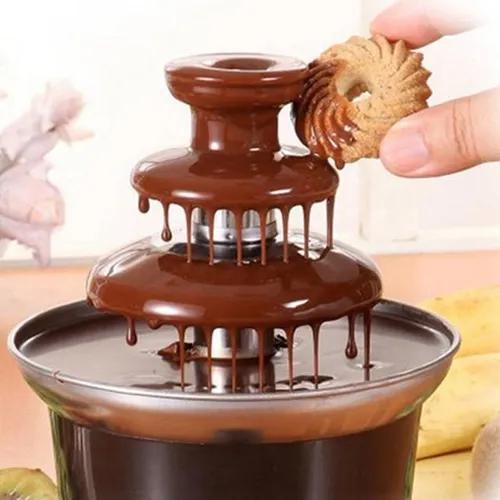 Miniatura Fonte Cascata De Chocolate Fondue Chocofest Maquina Elétrica