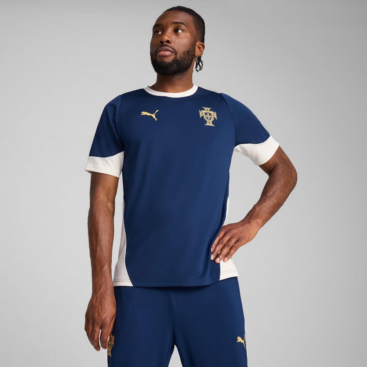 Miniatura Camisa Seleção Portugal Treino 25/26 s/n Torcedor Puma Masculina Azul - EGG