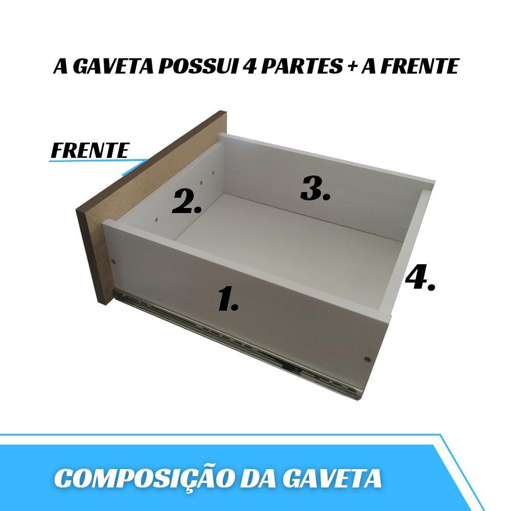 Miniatura Gaveteiro Com 4 Gavetas - Alta Qualidade (Branco)