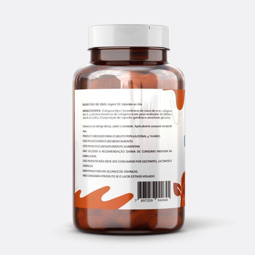 Miniatura Tri Colagenn 500mg Com 60 Cáp Colágeno Tipo I, Ii E Peptídeos Bioativos Para Pele, Articulações E Juventude