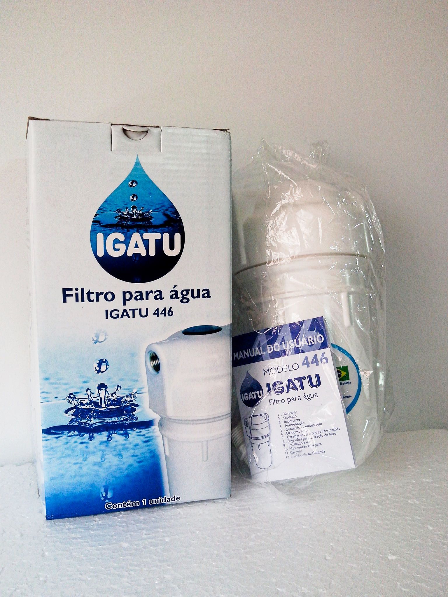 Miniatura Purificador de Água Igatu 446 Branco - Refil para purificador