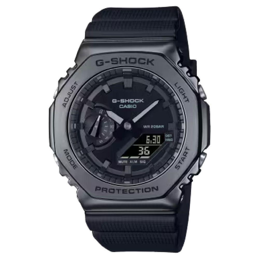Miniatura Relógio Casio G-shock Gm-2100bb-1adr Metal Covered