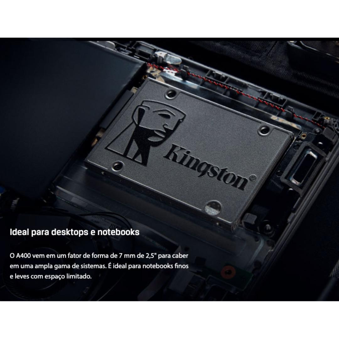 Miniatura Hd Ssd 240Gb Sata 3 Kingston A400 2.5 Novo Lacrado