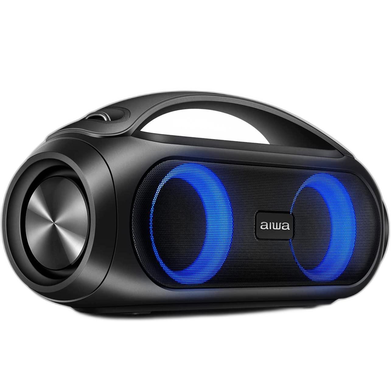 Miniatura Caixa De Som Aiwa Bbs-02 50W Rms Ipx5 Bombox Bluetooth