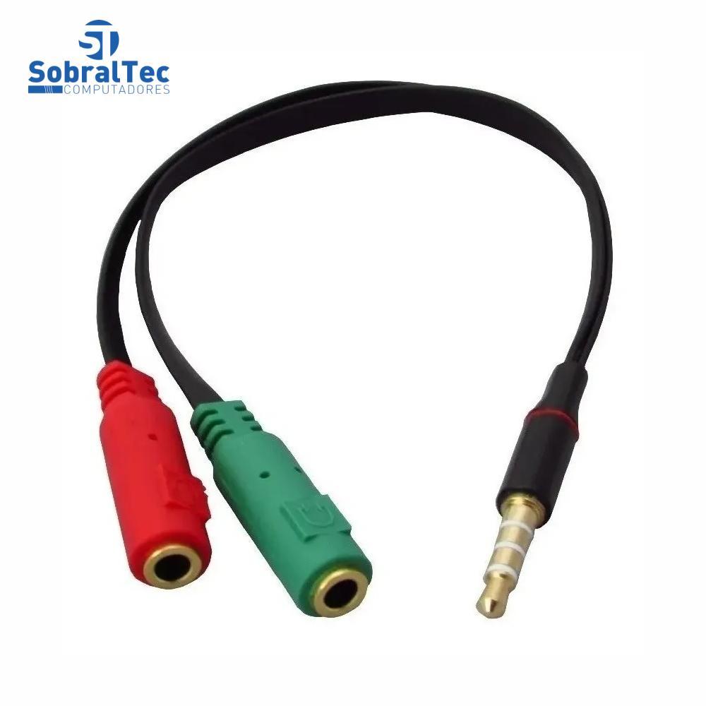 Miniatura Cabo Adaptador P3 P2 Combo Para Fone E Microfone