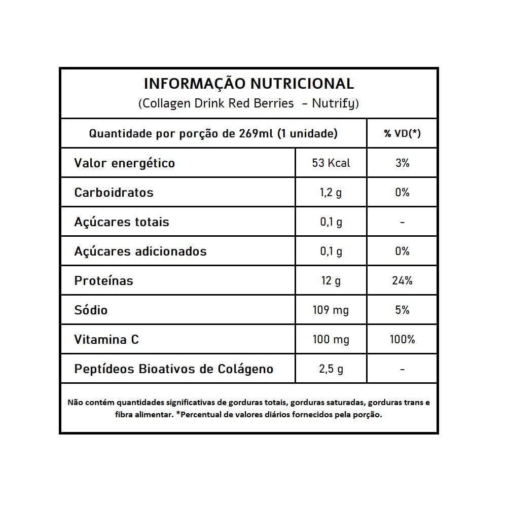 Miniatura Collagen Drink Protein Red Berries - Nutrify 6 Latas