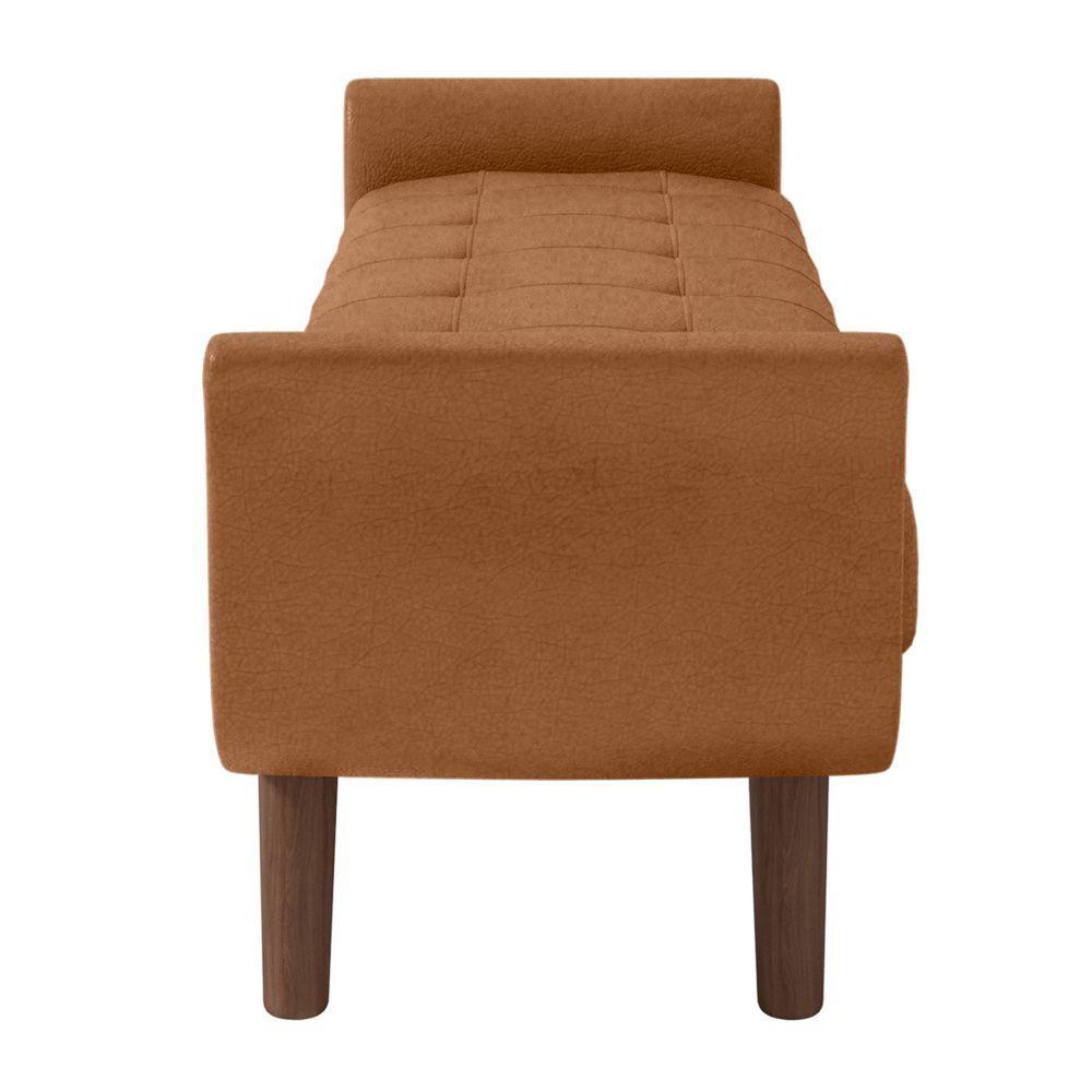 Miniatura Cabeceira Cama Box King 195cm Pisa E Recamier Neville P02 Sintético Caramelo - Mpozenato