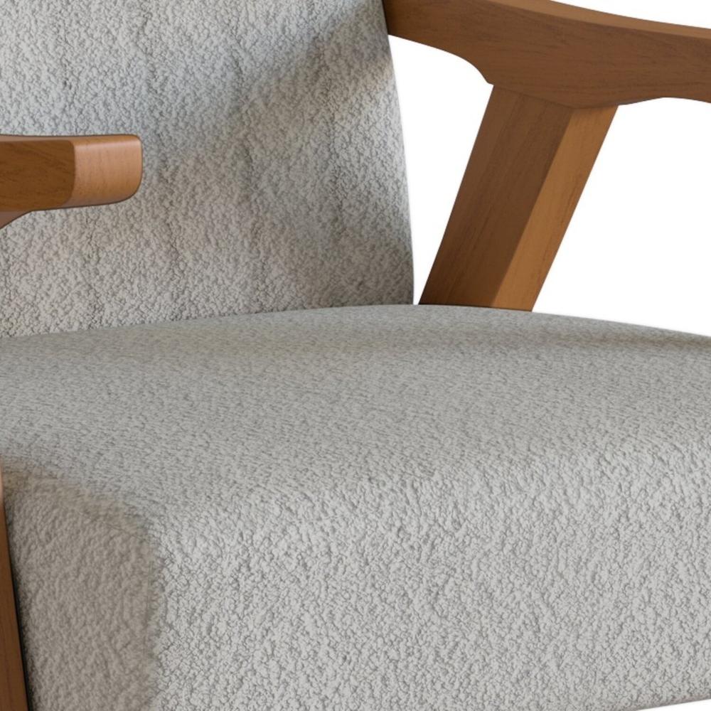 Miniatura Poltrona Decorativa em Tecido Boucle 236 Ref 560 Espresso Móveis Imbuia / Cinza