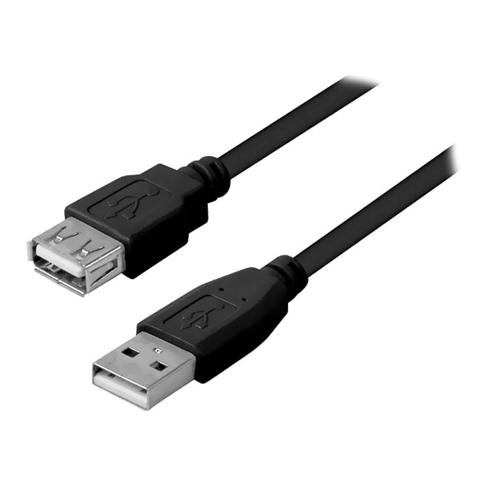 Miniatura Cabo Extensor Usb Niquelado 2.0 3M Blindado 480Mbps