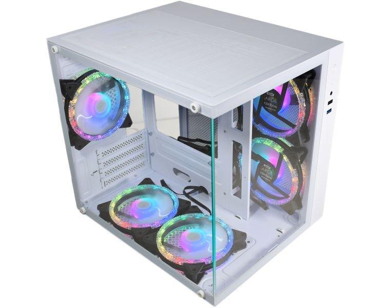 Gabinete Gamer Aquario Micro White W2Sb