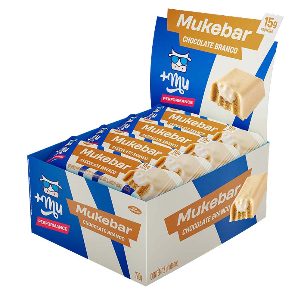 Miniatura Display Mukebar Mais Mu Performance Chocolate Branco 12un