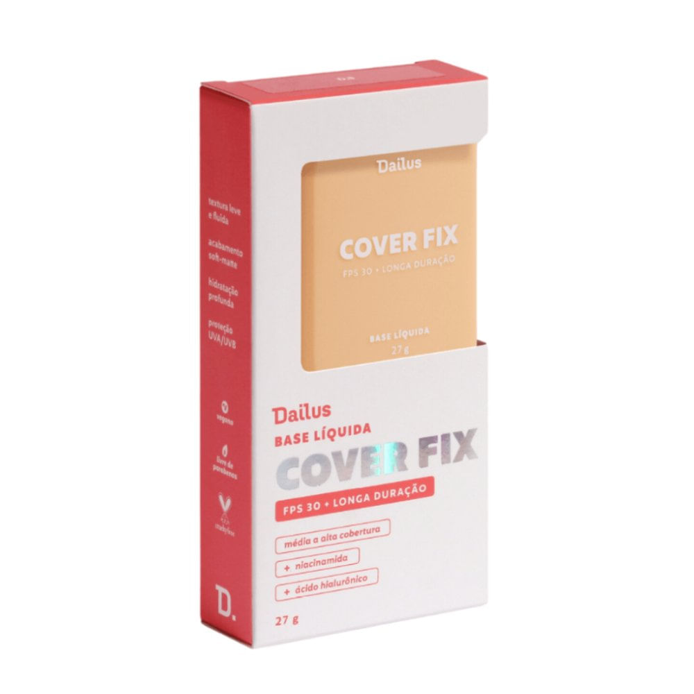 Miniatura Base Líquida Dailus Cover Fix D3 Claro 27g