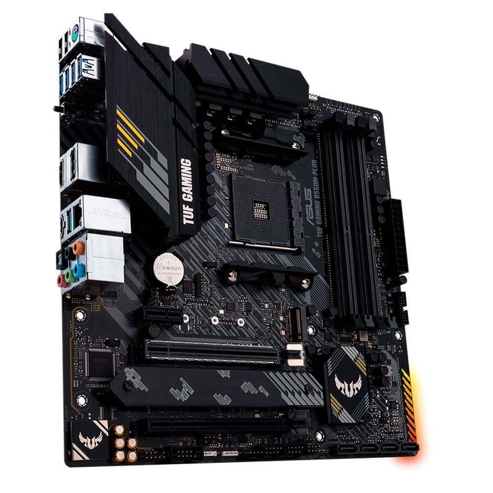 Placa-Mãe ASUS TUF Gaming B550M-Plus, AMD AM4, mATX, DDR4, Preto - 90MB14A0-C1BAY0