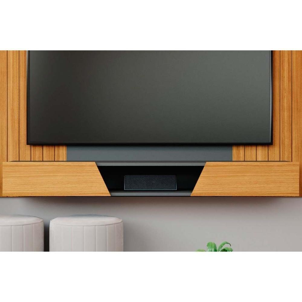 Miniatura Home P/tv Até 70 Pol Santiago C/ Prateleiras E Nichos 180x135cm Cinamomo/off White - Permóbili