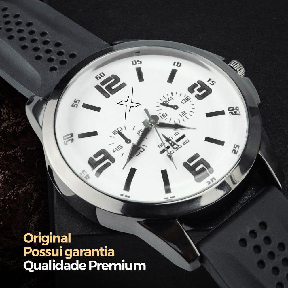 Miniatura Relogio Masculino Aço Inox Preto Qualidade Premium + Caixa Preto Presente Analogico Ponteiro Casual