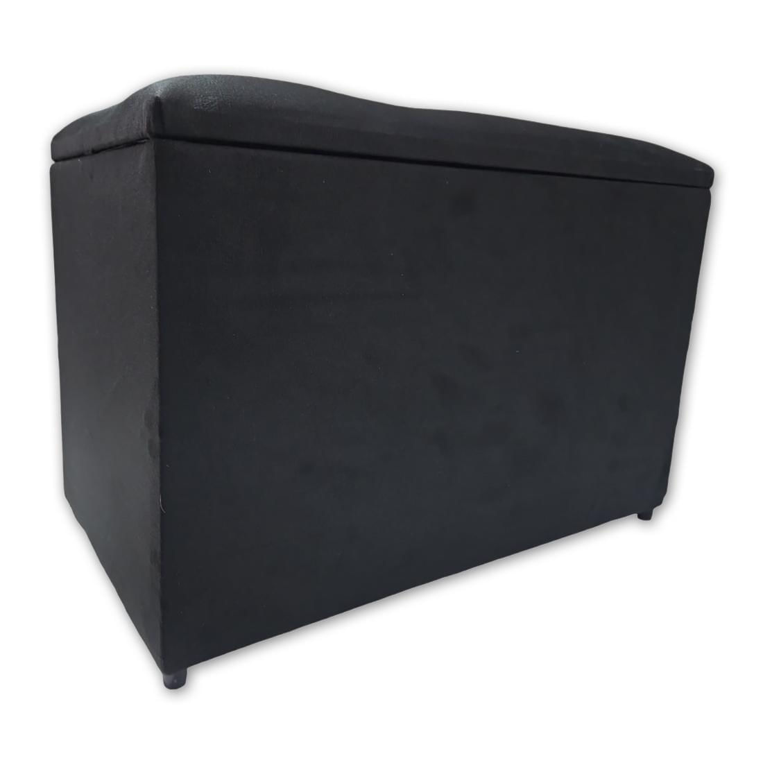 Miniatura Puff Baú Banqueta Retangular Organizar E Decorar Suede 60Cm