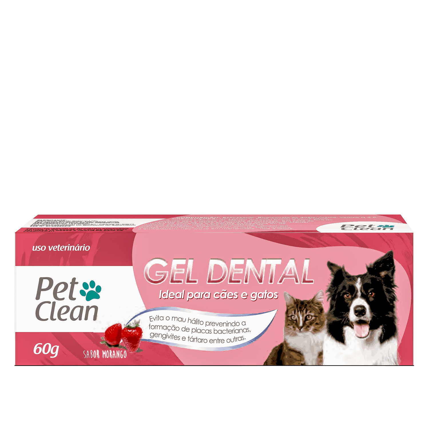 Miniatura Pet Clean Morango - Gel Dental para Cães 60g