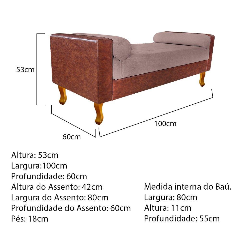 Miniatura Recamier Félix Solteiro 100cm Linho Rosê
