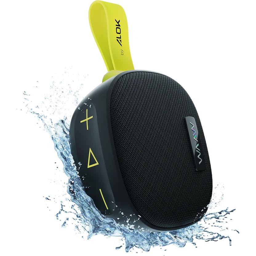 Miniatura Caixa De Som Waaw Bluetooth Speaker Preto E Verde WAAW0002