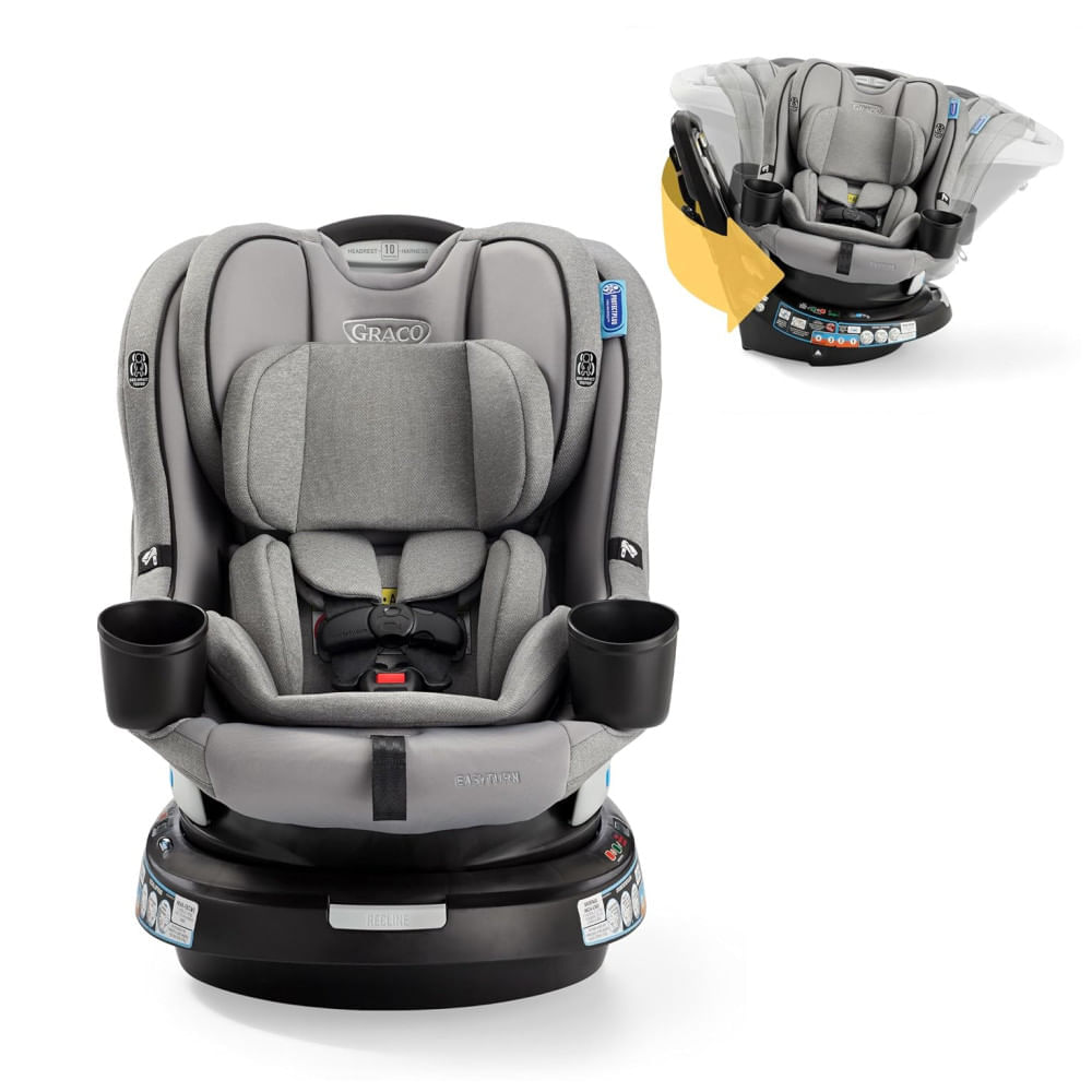 Miniatura Cadeirinha de Carro Conversível Graco EasyTurn 360 2 em 1, Giratória 360 Graus, Design Slim - Solae