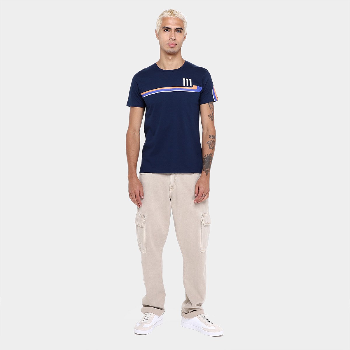Miniatura Camiseta RB111 Rubens Barrichello Round Masculina Marinho - G