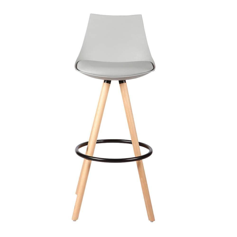 Miniatura Banqueta Alta com Encosto Polipropileno Lorena Rivatti Cinza