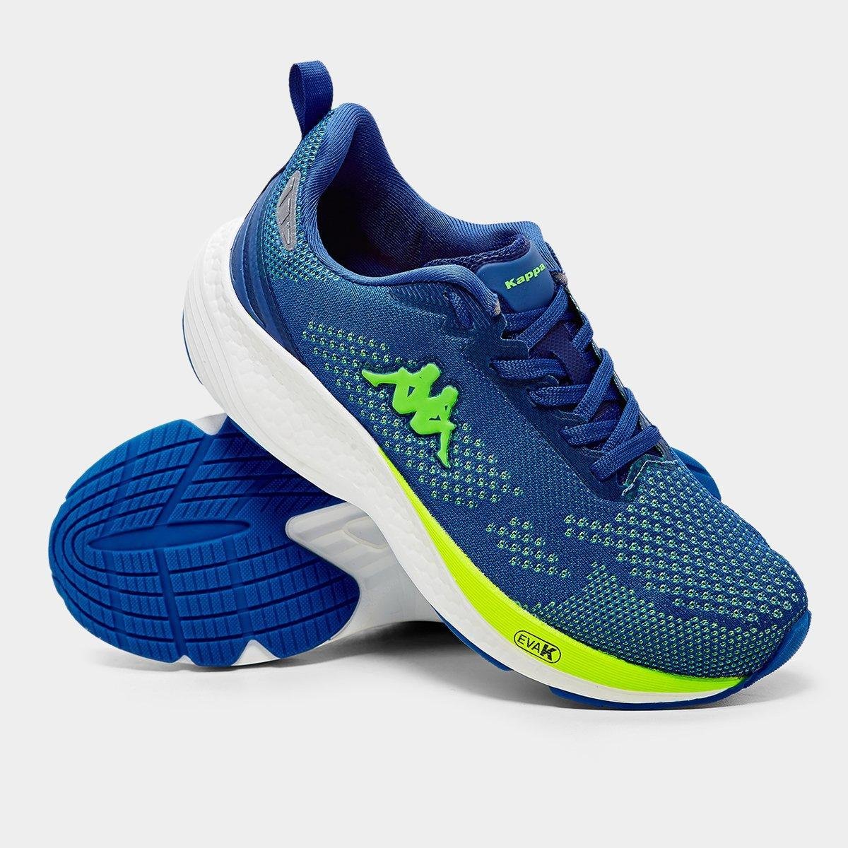 Miniatura Tênis Kappa Pulse Azul Royal+Verde - 38