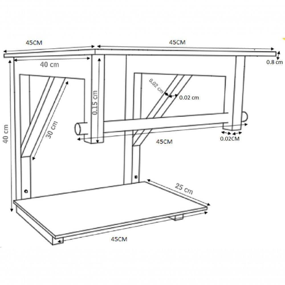 Gabinete De Vidro Para Banheiro 40cm Com Cuba Quadrada Cor:azul