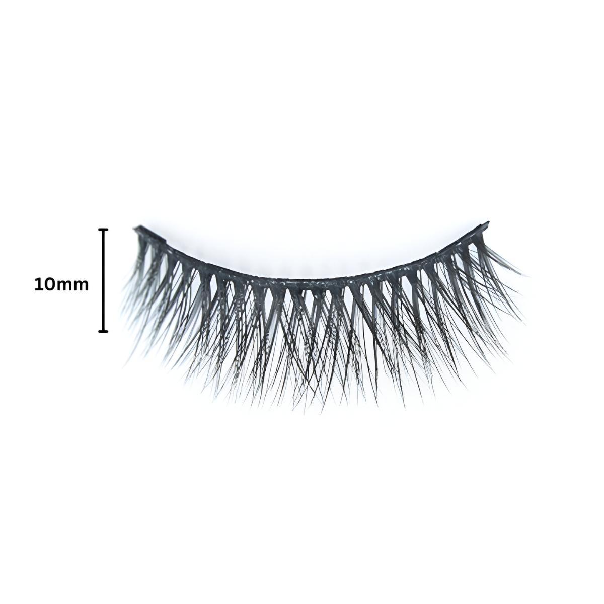 Miniatura Par Cílios Postiços 5D Olhos Curvados Longos Volumosos 14Mm