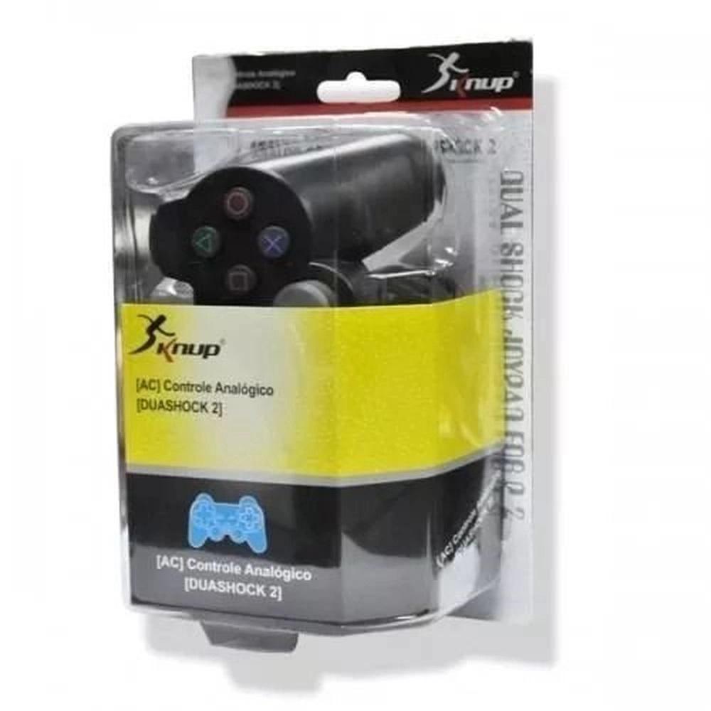 Miniatura Controle Ps2 Com Fio Joystick - Knup Ns-2121 Preto