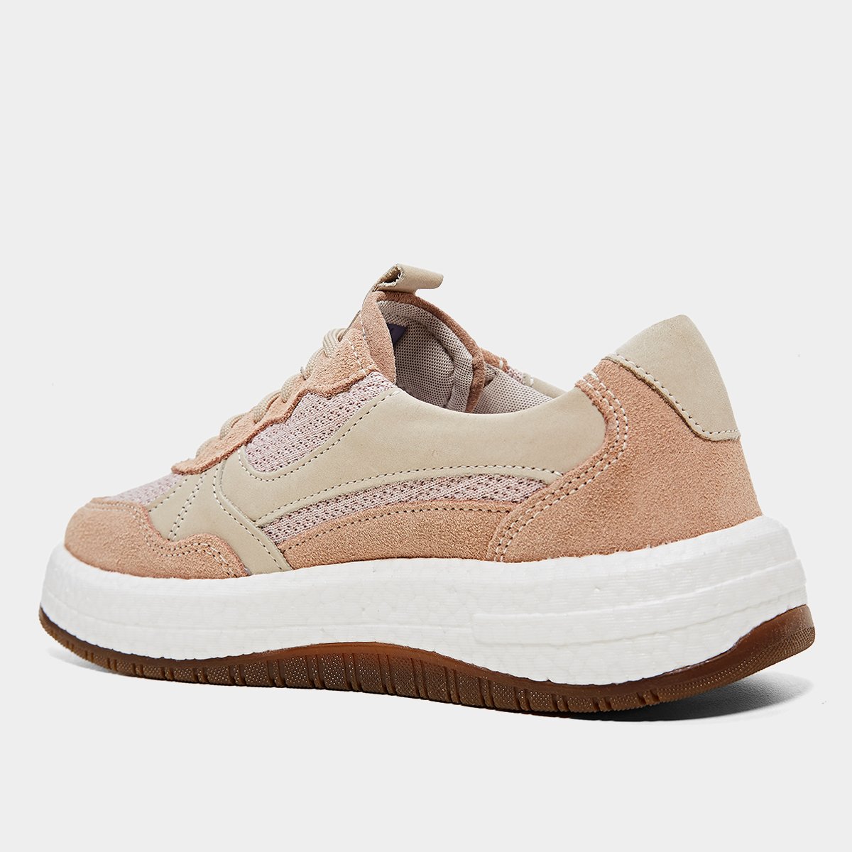 Miniatura Tênis Democrata Drake Pulse Knit Feminino Bege Escuro - 35