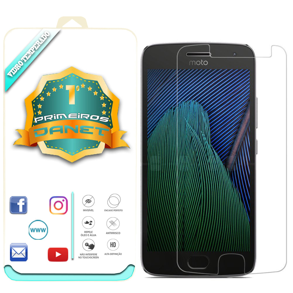 Miniatura Kit Capa Transparente Moto G5 Plus Xt1683 + Película Vidro