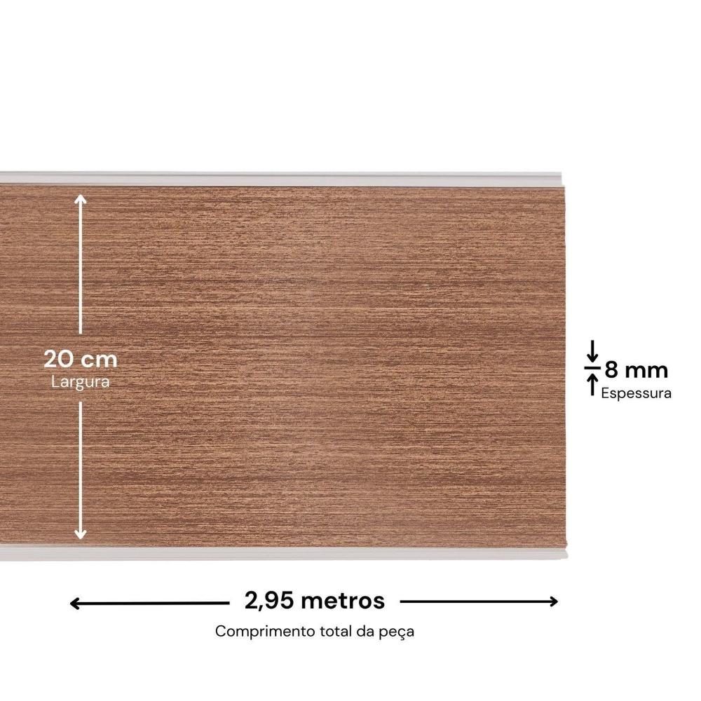Miniatura Forro Vinílico 8mm 20x295cm Caixa com 5,9m² Belplast Forro Vinílico 5,9 unidades - Itaúba