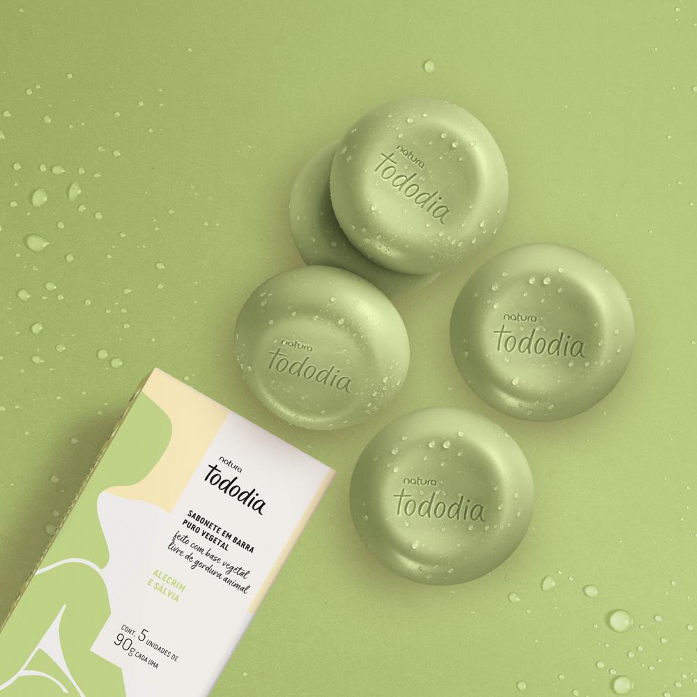 Miniatura Sabonete em Barra Tododia Alecrim e Sálvia 5un de 90g