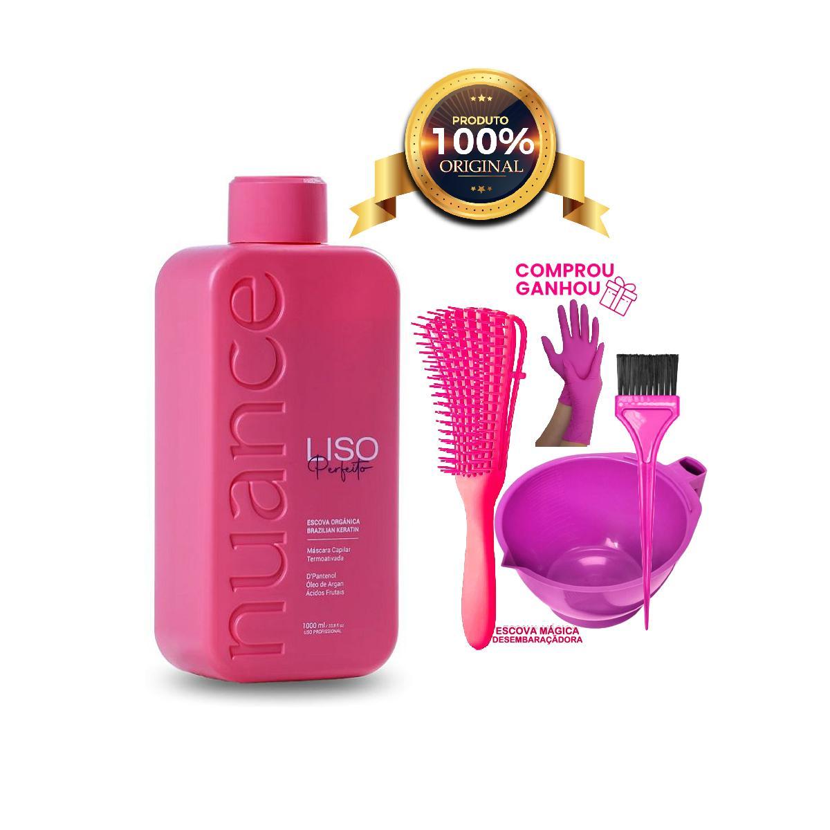 Miniatura Liso Perfeito Orgânica 1 Litro Nuance + Kit Aplicação