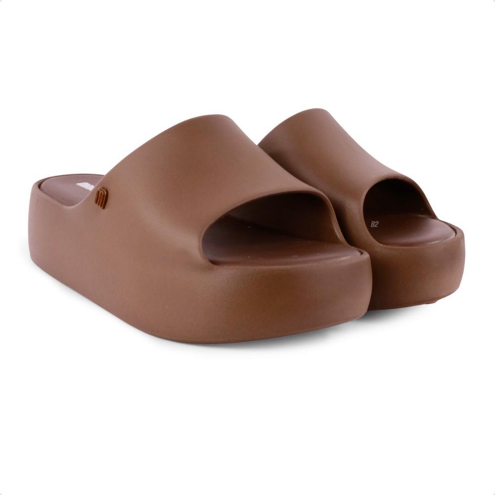 Miniatura Chinelo Slide Melissa Free Plataforma Feminina Marrom / Marrom - 33/34