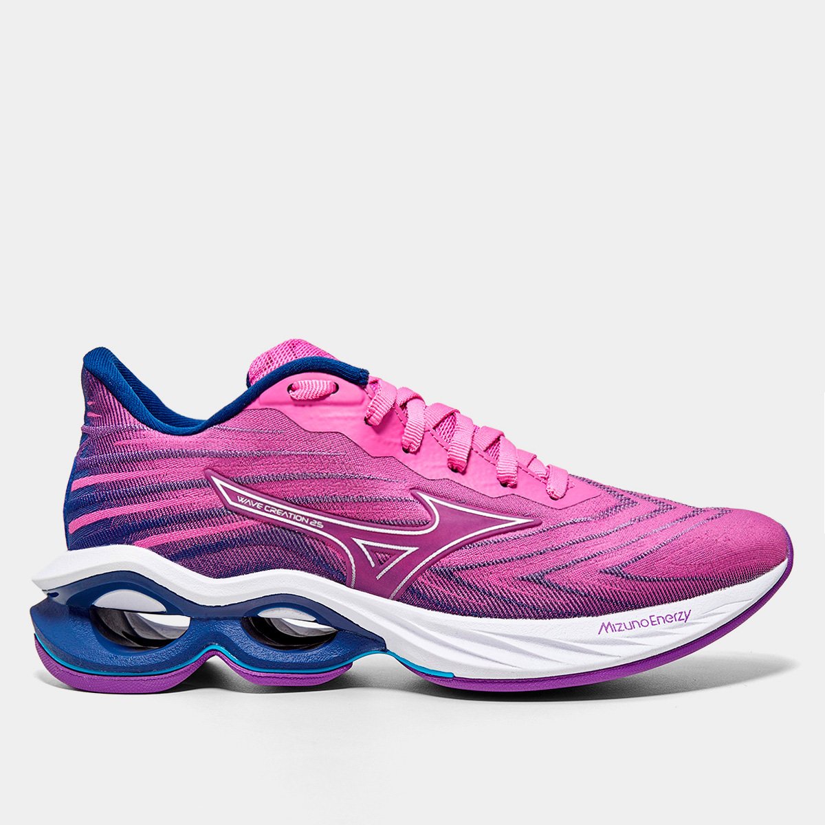 Miniatura Tênis Mizuno W. Creation 25 Feminino Rosa+Marinho - 34