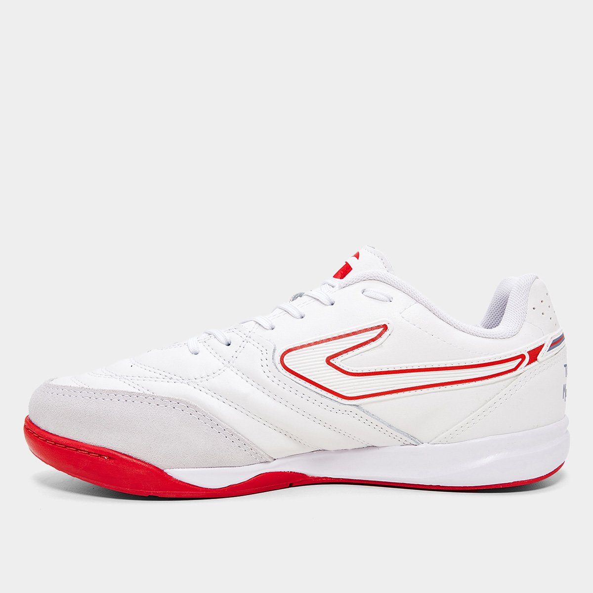 Chuteira Futsal Topper Maestro PRO V Unissex Branco+Vermelho - 44