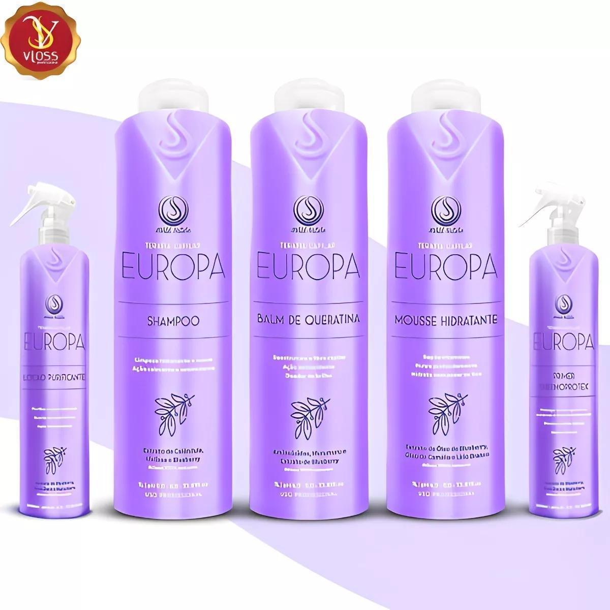 Miniatura Vloss Europa Terapia Capilar Shampoo Mouse Primer Balm Loção