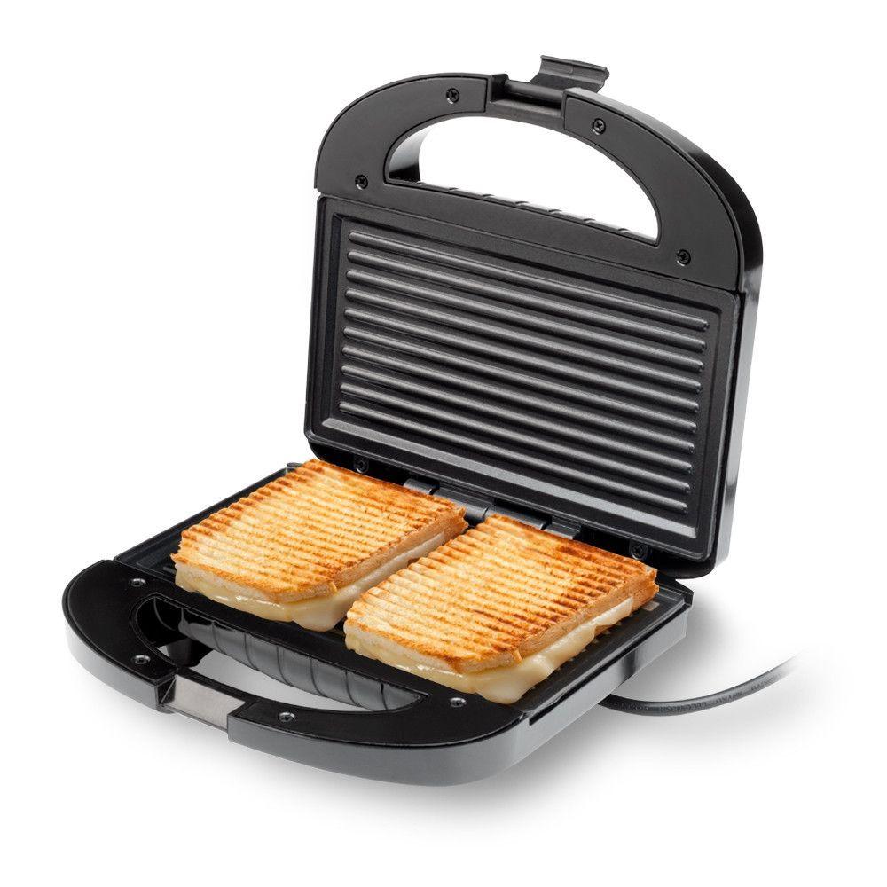 Miniatura Sanduicheira Grill Com Acabamento Inox 127V 750W Multi - Ce164 Preto 127V