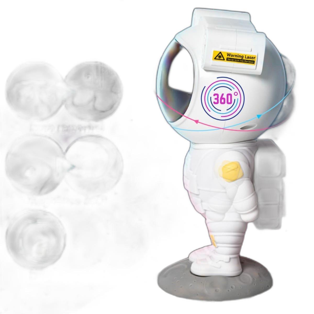 Projetor Robô Luz E Luminária Astronauta Galaxy Light Cor Da