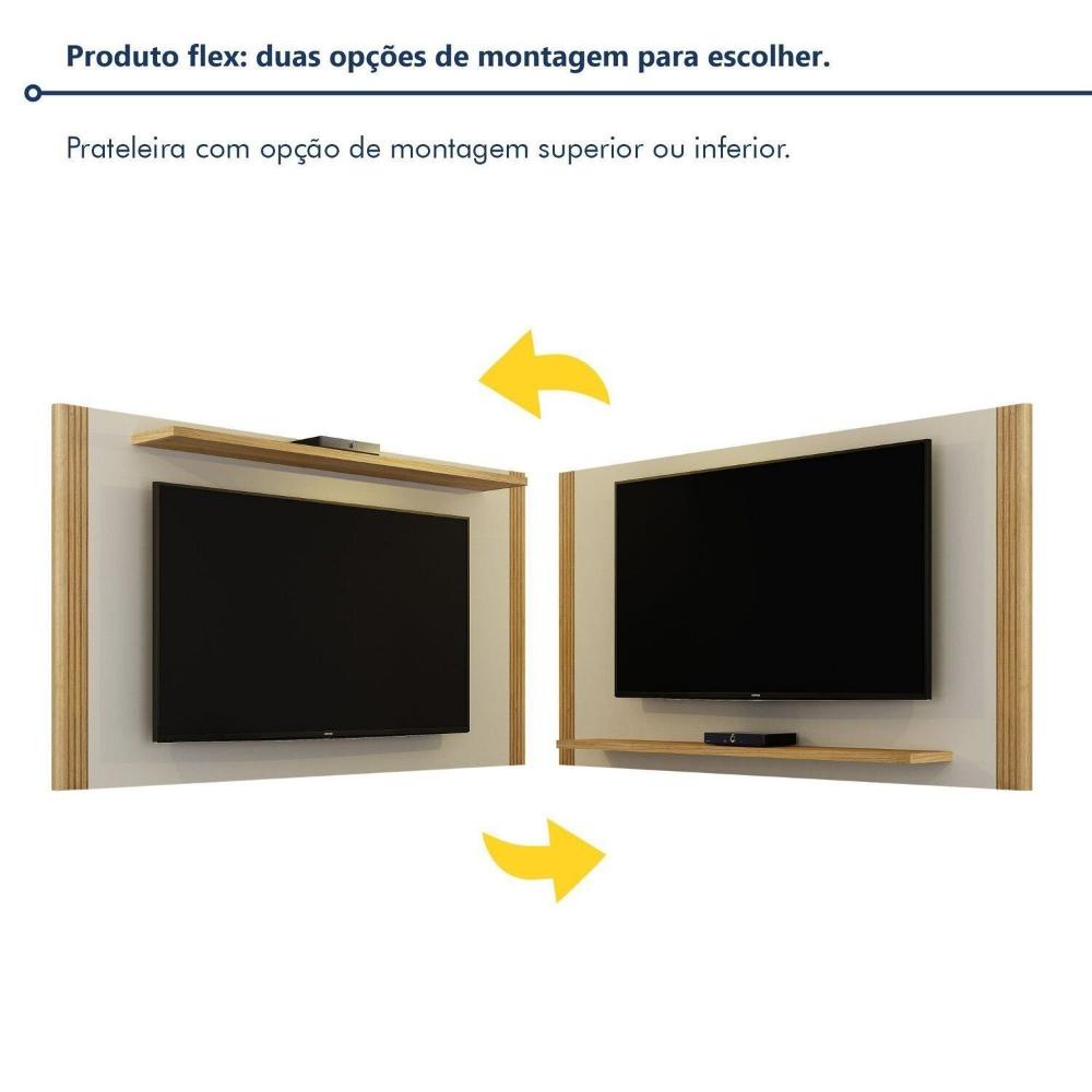 Painel para Tv até 60 Polegadas Diamantina Cinamomo/Off White